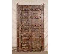 Biscottini Porte Interne Legno Anta Doppia L120,5XPR13,5XH213,5 - Porta da Interno e da Esterno - Porta in Legno in Stile Antico