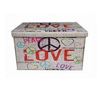 Biscottini Pouf contenitore bambini e adulti 60x35x35 cm | Scatole portaoggetti richiudibili con coperchio | Pouf contenitore quadrato con decorazioni