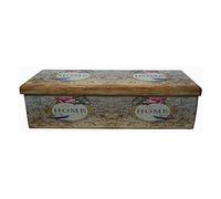 Biscottini Pouf Contenitore Ecopelle 120x35x35cm | Scatola Porta Oggetti con Coperchio | Panca Contenitore | Pouf Contenitore Pieghevole