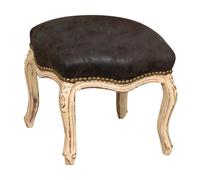 Biscottini Pouf poggiapiedi Divano 43x43x433cm - Elegante Panca da Camera da Letto in Tessuto Stile Francese