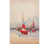 Biscottini Quadro Olio su Tela Dipinto a Mano L60xPR3xH90cm
