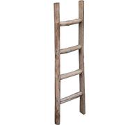 Biscottini Scaletta porta asciugamani bagno 100x7x28 - Scala Decorativa in Legno - Scala portasciugamani in Bambu - Scaletta legno appendi asciugamani - Scaletta portasciugamani da parete in Metallo