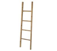 Biscottini Scaletta porta asciugamani bagno 130x35x4 - Scala Decorativa in Legno - Scaletta legno appendi asciugamani - Scala portasciugamani - Portasciugamani da parete Metallo, Bambu