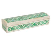 Biscottini Scatola in Legno e Osso 30x8x7 cm - Scatola Portaoggetti - Scatola Legno Piccola - Scatola dei Ricordi