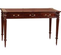 Biscottini Scrivania scrittoio in legno massello di mogano finitura noce 126x65x75 cm