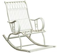 Biscottini Sedia a Dondolo 127x90x64 cm | Sedia Ferro battuto | Dondolo in Ferro | Poltrona con braccioli da Giardino | Sdraia in Metallo | Sedie da Esterno oscillante Balcone