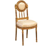 Biscottini Sedia poltrona stile francese Luigi XVI in legno massello di faggio poltroncina