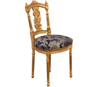 Biscottini Sedia poltrona stile francese Luigi XVI in legno massello di faggio poltroncina