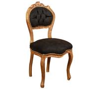 Biscottini Sedia poltroncina stile francese Luigi XVI in legno massello di faggio finitura oro