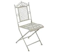 Biscottini Sedie da Giardino in Ferro Battuto L49,5xPR41,5xH96,5 - Sedie da Esterno Vintage - Arredo Giardino e Terrazzo - Sedia Ferro Battuto Rustica