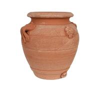 Biscottini Set 2 Vasi terracotta artigianali 16,5x20,5x16,5 cm - Vaso terracotta interno ed esterno - Vasetti piante grasse Made in Italy
