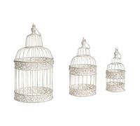 Biscottini Set 3 Gabbie vintage porta candele da esterno e interno | Gabbie shabby chic decorazioni