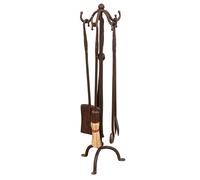 Biscottini Set attrezzi da camino in ferro L20XPR20XH83 cm