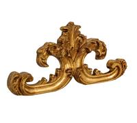 Biscottini Sopraporta in legno finitura foglia oro anticato Made in Italy