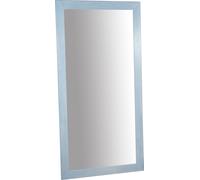 Biscottini Specchiera a muro rettangolare in legno massello di tiglio finitura azzurra L100xPR3xH200 cm Made in Italy