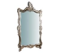 Biscottini Specchiera da parete in legno finitura foglia argento anticato L66XPR7XH118 CM Made in Italy