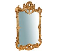 Biscottini Specchiera da parete in legno finitura foglia oro anticato L62xPR6xH100 cm Made in Italy