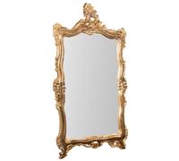 Biscottini Specchiera da parete in legno finitura foglia oro ossidato anticato L68XPR7,5XH122 cm Made in Italy