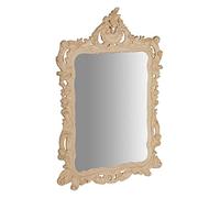 Biscottini - Specchiera da Parete in Legno Finitura Grezza L70xPR8xH106 - Specchio con Cornice Vintage - Made in Italy