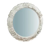 Biscottini Specchiera da parete verticale/orizzontale in legno finitura bianco anticato L66xPR5xH66 cm Made in Italy