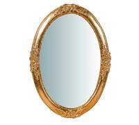 Biscottini Specchiera da parete verticale/orizzontale in legno finitura foglia oro anticato L46xPR3xH65 cm Made in Italy