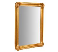 Biscottini Specchiera da parete verticale/orizzontale in legno finitura foglia oro anticato Made in Italy