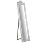 Biscottini Specchiera da terra finitura bianco anticato L43xPR3,5xH178 struttura legno.