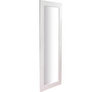 Biscottini Specchiera rettangolare a muro in legno massello di tiglio finitura bianca anticata L60xPR3xH180 cm Made in Italy