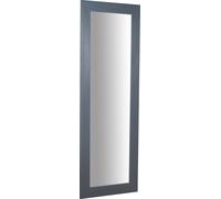 Biscottini Specchiera rettangolare a muro in legno massello di tiglio finitura grigio L60xPR3xH180 cm Made in Italy
