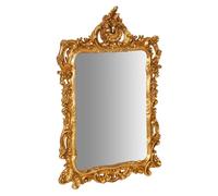 Biscottini Specchio bagno cornice barocca L71xPR9xH106,5 cm - Specchio vintage da parete - Specchio grande da parete - Specchio da parete oro
