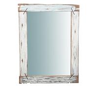 Biscottini Specchio da parete 122x92x4 cm | Specchio Shabby Chic casa dipinto a mano | Adatto come specchiera bagno o specchio camera da letto