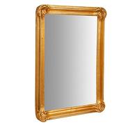 Biscottini Specchiera da parete verticale/orizzontale in legno finitura foglia oro anticato Made in Italy
