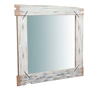 Biscottini Specchio da parete in legno massello L90xPR3,5xH120 cm. effetto antico dipinto