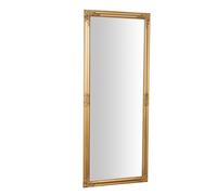 Biscottini Specchio Specchiera da parete e appendere verticale/orizzontale L72xPR4xH180 cm finitura foglia oro anticato.