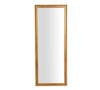 Biscottini Specchio Specchiera da parete e appendere verticale/orizzontale L72xPR4xH180 cm finitura foglia oro anticata.
