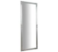 Biscottini Specchio Specchiera da parete e appendere verticale/orizzontale L72xPR4xH180 cm finitura foglia argento anticato.
