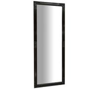 Biscottini Specchio Specchiera da parete e appendere verticale/orizzontale L72xPR4xH180 cm finitura nero lucido.