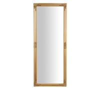 Biscottini Specchio Specchiera da parete e appendere verticale/orizzontale L73xPR4xH181 cm finitura foglia oro anticato.