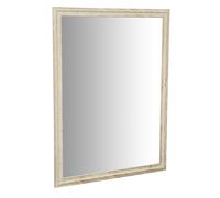 Biscottini Specchio Specchiera da parete e appendere verticale/orizzontale L90xPR4xH120 cm finitura bianco anticato