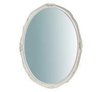 Biscottini Specchio Tondo Bagno 72x3,5x53 cm | Specchio Shabby Chic da Parete Bianco | Specchio Ovale Bagno, Ingresso e Camera da Letto
