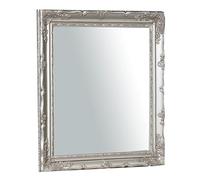 Biscottini Specchio Vintage da Parete L64xPR4xH74 - Specchio Shabby Argento Anticato - Specchiera Bagno a Muro - Specchio da Parete Argento