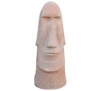 Biscottini Statua Isola di Pasqua invecchiata in terracotta toscana 100% Made in Italy interamente Lavorata a Mano L45xPR40xH132 cm.