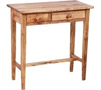 Biscottini Tavolino consolle Country in legno massello di tiglio finitura naturale L73xPR36xH75 cm. Made in Italy