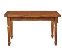 Biscottini Tavolo allungabile legno 140x82x82 cm Made in Italy | Tavolo legno massello | Tavolo da pranzo Made in Italy | Tavolo allungabile noce