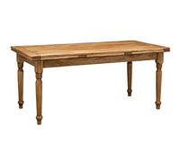 Biscottini Tavolo allungabile sala da pranzo 180x80x90 cm - Tavolo allungabile da esterno e interno Made in Italy - Tavolo da pranzo allungabile in massello di Tiglio