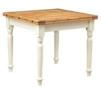 Biscottini Tavolo Country allungabile in Legno massello di Tiglio - Tavolo allungabile in Legno Piano Naturale L90,5xPR90,5xH80,5 cm - Made in Italy