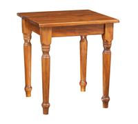 Biscottini Tavolo Country in legno massello di tiglio finitura noce L70xPR70xH78 cm. Made in Italy