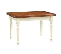 Biscottini Tavolo legno massello 120,5x80,5 cm | Tavolo allungabile cucina artigianale Made in Italy