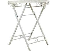 Biscottini Tavolo pieghevole da esterno 70x76 cm | Tavolino pieghevole da balcone e giardino in ferro battuto