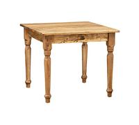 Biscottini Tavolo Quadrato Legno massello 90x90 cm | Tavolo da Cucina e Sala da Pranzo | Tavolo Legno Esterno e Interno